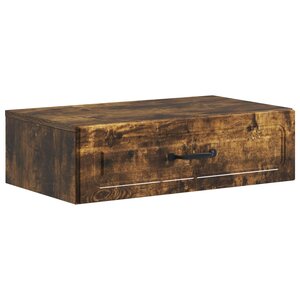 vidaXL Table d'appoint murale Chêne fumé 59 x 34 5 x 17 cm