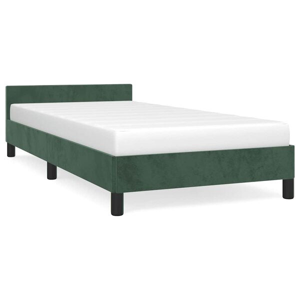 vidaXL Cadre de lit sans matelas vert foncé 80x200 cm velours