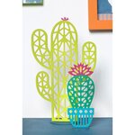 Silhouette en bois MDF origami - Cactus boule 15 cm