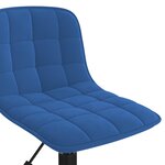 vidaXL Chaises pivotantes à manger lot de 4 bleu velours