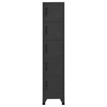 vidaXL Armoire à casiers Anthracite 38x40x180 cm Acier
