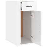 Armoire de bureau pratique avec grand espace de rangement 40 x 49 x 75 cm en bois d'ingénierie blanc brillant 02_0048290