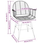 vidaXL Chaise de salle à manger 2 pc Rotin et métal Naturel