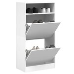 vidaXL Armoire à chaussures blanc 60x34x116 cm bois d'ingénierie