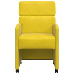 vidaXL Chaises de salle à manger 2 Pièces Jaune 58 x 65 x 98 cm Velours
