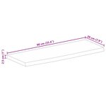 vidaXL Dessus de table à bord vivant 90x20x2 5 cm bois massif manguier