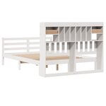 vidaXL Lit bibliothèque sans matelas blanc 150x200 cm bois pin massif