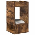 vidaXL Table d'appoint 2 Pièces Chêne fumé 30 x 30 x 56 cm