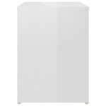 vidaXL Tables de chevet 2Pièces blanc brillant 40x30x40cm bois ingénierie