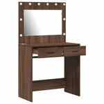 vidaXL Coiffeuse Chêne marron 78.5 x 41 x 135 cm Bois d'ingénierie