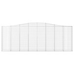 vidaXL Paniers à gabions arqués 20 Pièces 400x30x140/160 cm Fer galvanisé