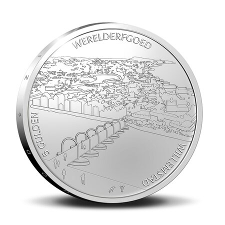 Pièce de monnaie 5 Gulden Saint-Martin & Curaçao Willemstad 2023 – Argent BE