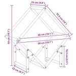 vidaXL Portant de bois chauffage anthracite 50x25x50 cm