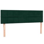 vidaXL Sommier à lattes de lit et matelas et LED vert foncé 160x210cm velours