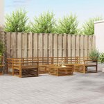 vidaXL Ensemble de canapés d'extérieur 8 Pièces Naturel