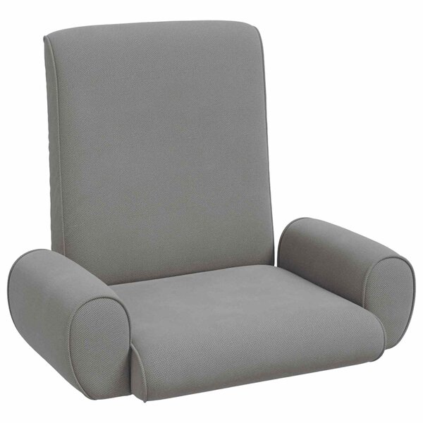 vidaXL Fauteuil de sol ajustable Gris foncé Velours grainé