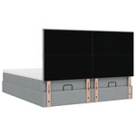 VidaXL Cadre de lit ottoman et matelas gris clair 160x200cm tissu