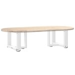 vidaXL Pieds de table basse en T  2 pièces  blanc  40 x 25 x (30-31) cm  acier