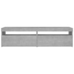 vidaXL Meubles TV 2 Pièces avec lumières LED Gris béton 75x35x40 cm