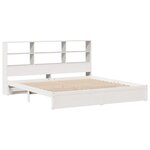 vidaXL Lit bibliothèque sans matelas blanc 180x200 cm bois pin massif