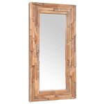 vidaXL Miroir décoratif Teck 120x60 cm Rectangulaire