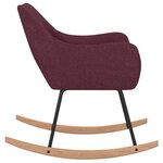 Vidaxl chaise à bascule violet tissu