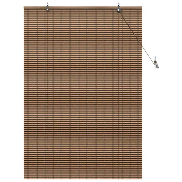 vidaXL Store de Fenêtre Géométrique Marron 110 x 160 cm Bambou