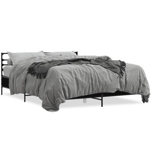 vidaXL Cadre de lit sans matelas noir 160x200 cm