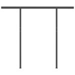 vidaXL Auvent manuel rétractable avec poteaux 3 5x2 5 m Orange/marron