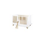 Ensemble Economique Pan large 2 pièces  lit de bébé évolutif commode à langer large