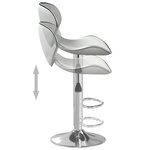 vidaXL Tabouret de bar Blanc Similicuir
