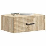 vidaXL Cabinet de chevet mural 2 Pièces Chêne Sonoma 49 x 34 5 x 20 cm