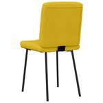 vidaXL Chaises à manger lot de 4 jaune velours