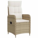 vidaXL Ensemble de repas extérieur 5 Pièces Beige et blanc crème