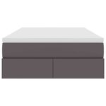 vidaXL Lit avec rangement et matelas Gris 120 x 190 cm Simili cuir