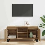 vidaXL Meuble TV Chêne artisanal 104 x 35 x 50 cm Bois d'ingénierie