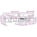 vidaXL Ensemble de canapés d'extérieur 7 pc Naturel et Noir
