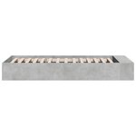 vidaXL Cadre de lit gris béton 90x190 cm bois d'ingénierie