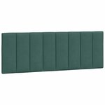vidaXL Coussin de tête de lit vert foncé 140 cm velours