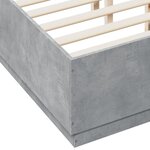 vidaXL Cadre de lit gris béton 120x190 cm bois d'ingénierie