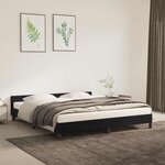 vidaXL Cadre de lit sans matelas noir 180x200 cm velours