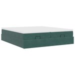 vidaXL Cadre de lit ottoman avec matelas vert foncé 160x200 cm velours