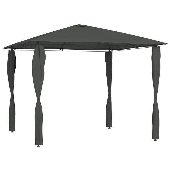 vidaXL Belvédère à revêtement de poteaux 3x3x2 6 m Anthracite 160 g/m²