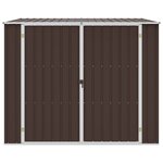 vidaXL Abri de jardin Marrron 195x198x159 cm Acier galvanisé
