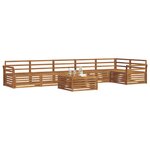 vidaXL Ensemble de canapés d'extérieur 7 Pièces Naturel