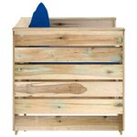 vidaXL Salon de jardin 2 Pièces avec coussins Bois imprégné de vert