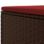vidaXL Salon de jardin 5 Pièces avec coussins Marron Résine tressée