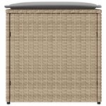 vidaXL Boîte à coussins avec stockage Beige 50 x 50 x 50 cm polyrotin