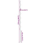 vidaXL Supports de plantes en spirale 20 Pièces Acier galvanisé 170 cm