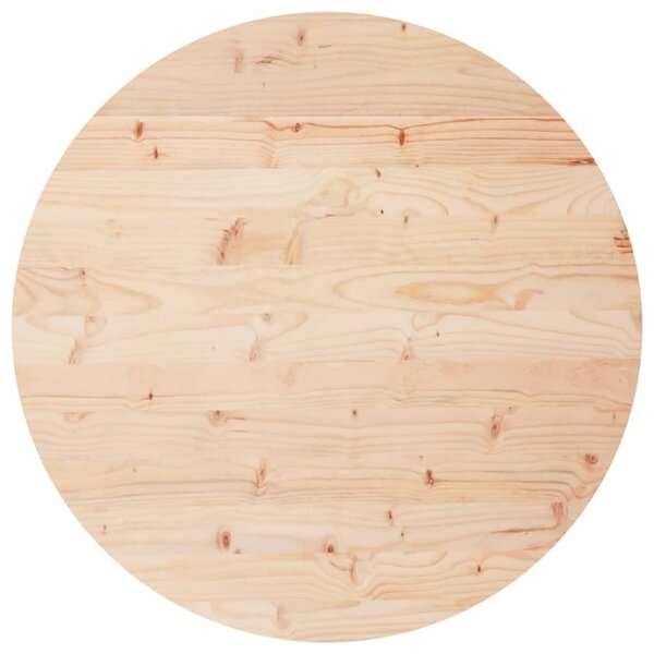 vidaXL Dessus de table rond Ø70x3 cm bois de pin massif